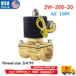 3/4" Pt Ac 110V Electric Solenoid Valve Brass Water Air Gas 2W-200-20 Us Stock. Fixed Price $29.99.