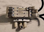 Smc Used SY3240-5MZ And SY3340-5MZ, S3340-5LOZ Solenoid Valve W/ Manifold Block. Fixed Price $79.00.