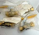 (lot Of 4) Raven 825M012-NL 1/2" Compression Ball Valve Lead Free Brass. Fixed Price $34.95.