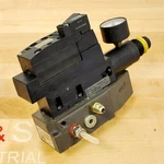 Rexroth 2611-0-9110-1 Pneumatic Valve, 24 Vdc 2W Coil, & Block Used. Fixed Price $50.53.