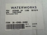Nib Waterworks Thermostatic Valve GUSV37R 26-42456-04860. Fixed Price $499.00.