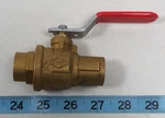 New Yoyo 3/4" Red White Ball Valve NSF-61 150 Wsp 600 Wog 5049F With Handle. Fixed Price $19.99.