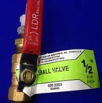 Industries 020 2203 526905 1/2" Ball Valve. Fixed Price $8.00.