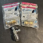 Sharkbite 1/2X3/4 Mnpt Male ADAPTR,1/2X3/8 Reducing COUPLNG,1/2X3/8 VALVE(106). Fixed Price $12.00.