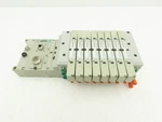 Numatics 219-828 240-183 8-STATION G3 8-VALVE Manifold Assembly W/comm Sub-bus. Fixed Price $349.99.