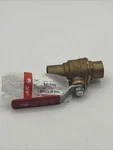 Mueller 107-454HC 3/4" Solder 600 Psi Brass Ball Valve Brand New Side Drain. Fixed Price $12.00.