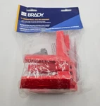 Brady Y381410: Small Prinzing 4-LEGGED Ball Valve Lockout Red. Fixed Price $19.99.
