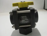 New Banjo V075BL 3-WAY Bottom Load Polypropylene Ball Valve 3/4"X3/4". Fixed Price $33.25.