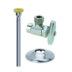 Brasscraft Toilet Kit 1/2" Sweat X 3/8" Comp Valve W/ 12" Riser & Flange. Fixed Price $13.99.