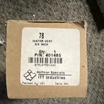 Itt Industries Hoffman Specialty 78 Water Vent 3/4 Inch Mpn 401485 For. Fixed Price $105.00.
