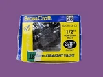 Brasscraft 26 1/4 Turn Straight Valve Compression G2CR14X C1 1/2" Nom Inlet. Fixed Price $13.00.