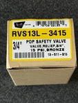 Apollo 13-511-B15 Safety Valve 3/4" Psi Bronze Brand New In Box RVS13L-3415. Fixed Price $55.00.