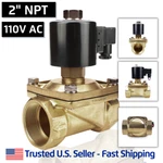 2" 110 Volts Normally Open Electric Brass Solenoid Valve N/o 120 Vac. Fixed Price $332.14.