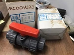 Lot Of 2- 1" Socket Upvc Double Union Ball Valve Unit PN10 DN25 Gray W Red Turn. Fixed Price $12.39.