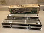 Nos Cal Custom Chrome Valve Covers Hot Rod Sbc Chevy 327 350 400 Gasser New Gm. Fixed Price $499.00.