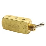 Clippard MTV-5 Brass Toggle Valve, 5-PORT 2-POSITION, 150PSI, 10-32 Ports. Fixed Price $35.00.
