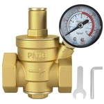 DN25 1" Brass Adjustable Water Pressure Reducing Regulator Valves With Gauge. Fixed Price $35.58.