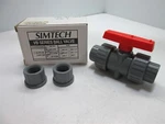 New In Box Simtech VBXC104 True Union Ball Valve, 3/4", Cpvc/epdm. Fixed Price $50.00.