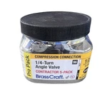 5-PK Brasscraft 1/4-TURN Angle Valve 1/2 In. Comp Inlet X 3/8 Outlet. Fixed Price $26.99.