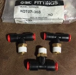 Qty Smc KQT07-35S Male Branch Tee Air Fitting Push Connect 1/4" Od X Npt. Fixed Price $9.95.