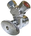 New Plumb Pak PP2901VLF Chrome Dual Supply Stop Valve 1/2 Fip X 3/8 Com. Fixed Price $15.29.
