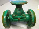 Diaphragm Valve Dow 1" 150 Flanged Saran Lined Iron Body Epdm. Fixed Price $128.29.