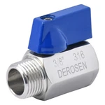 3/8" Stainless Steel (316) Mini Ball Valve - Fxm Npt. Fixed Price $14.99.