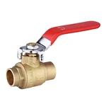 Efield 1/2" Sweat Ball Valve Red Lever Brass No Lead Free Shipping. Fixed Price $6.44.