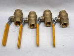 (4PC Lot) Parker 3/4"NPT Ball Valve Brass CW617N 600CWP RN40 DN20 400WP CGA3.16. Fixed Price $64.00.