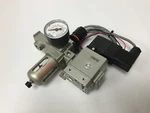 Smc AC20-GCI02 Filter/regulator Combo W/ Soft Start-up And Lock-out Relief Valve. Fixed Price $65.00.