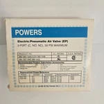 Powers Electric Pneumatic Ep Air Valve 3-PORT 50 Psi 120 Volt New!. Fixed Price $145.00.