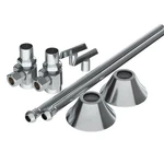 Proflo PFXHAT32CLKL12 1/2" 3/8" Straight Supply Stop Kit - Chrome. Fixed Price $34.95.