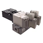 Smc VP544-5DZ1-03N-M-X538 Dual Solenoid Valve Assembly W/ Manifold Base 24VDC. Fixed Price $210.00.