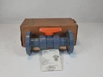 Lot Of (3) Nibco Chemtrol Tru-bloc 3/4" Pvc-i Flanged Ball Valve #F45TB. Fixed Price $189.00.