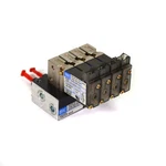 (lot Of 4) Mac 34B-L00-GDFA-1KV Series 2-WAY Solenoid Valve W/ Circuit Bar. Fixed Price $128.29.