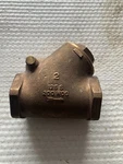 New Toyo Red-white Shaped 2" Check Valve 125S 200 Wog. Fixed Price $108.00.
