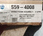 Bradley S59-4008 Vernatherm Mixing Valve Assembly Gpm Rev Level Mfg 08/2017. Fixed Price $450.00.