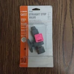 Qest Straight Stop Valve QCV403. Fixed Price $17.62.