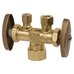 Brasscraft CR1901DVXR 1/2X3/8 Oval Handle Dual Supply Stop Valve. Fixed Price $58.37.