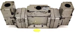 Smc VP4350 Piloted Solenoid Valve Rubber Seal Oal 11-1/4". Fixed Price $280.00.