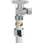 Plumb Pak PP2886EZ 1/2" Comp 3/8" O.d. Quarter Turn No Crimp Pex Angle Valve,. Fixed Price $27.44.