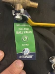 1/2 Inch Pex Ball Valve Brass Full Port Shut Off Barb For Water 4 Pack. Fixed Price $24.00.