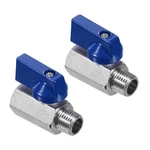 2PACK 1/4 Npt Brass Mini Ball Valve Female To Shut-off Blue. Fixed Price $18.40.