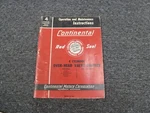 Continental E208 E223 Over-head Valve Engine Owner Operator Maintenance Manual. Fixed Price $115.71.