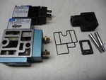 Mac #714C-12-P1-591JB, Way Solenoid Valve, 24VDC, W/ Flow Controls. Used. Fixed Price $28.00.