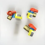 3-PACK! 1/2" Brasscraft Forged Fip X Straight Gas Valve W/ Red Handle. Fixed Price $24.00.