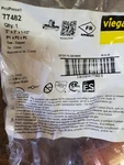 Viega 77482 Propress Tee 2"X2"X1-1/2" Copper Green Dot P1XP2XP3. New In Bag. Fixed Price $30.00.
