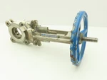 Velan L10-0320C-13BL 3" 316 Stainless Knife Gate Valve Rising Stem 10" Handwheel. Fixed Price $199.99.