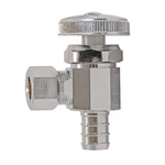 Eastman 1/2 Inch Crimp Pex 3/8 Od Compression Multi-turn Angle Stop Va.... Fixed Price $11.13.