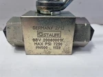Stauff Bbv 20080001K Ball Valve Max Psi 7250 PN500 1128. Fixed Price $94.05.